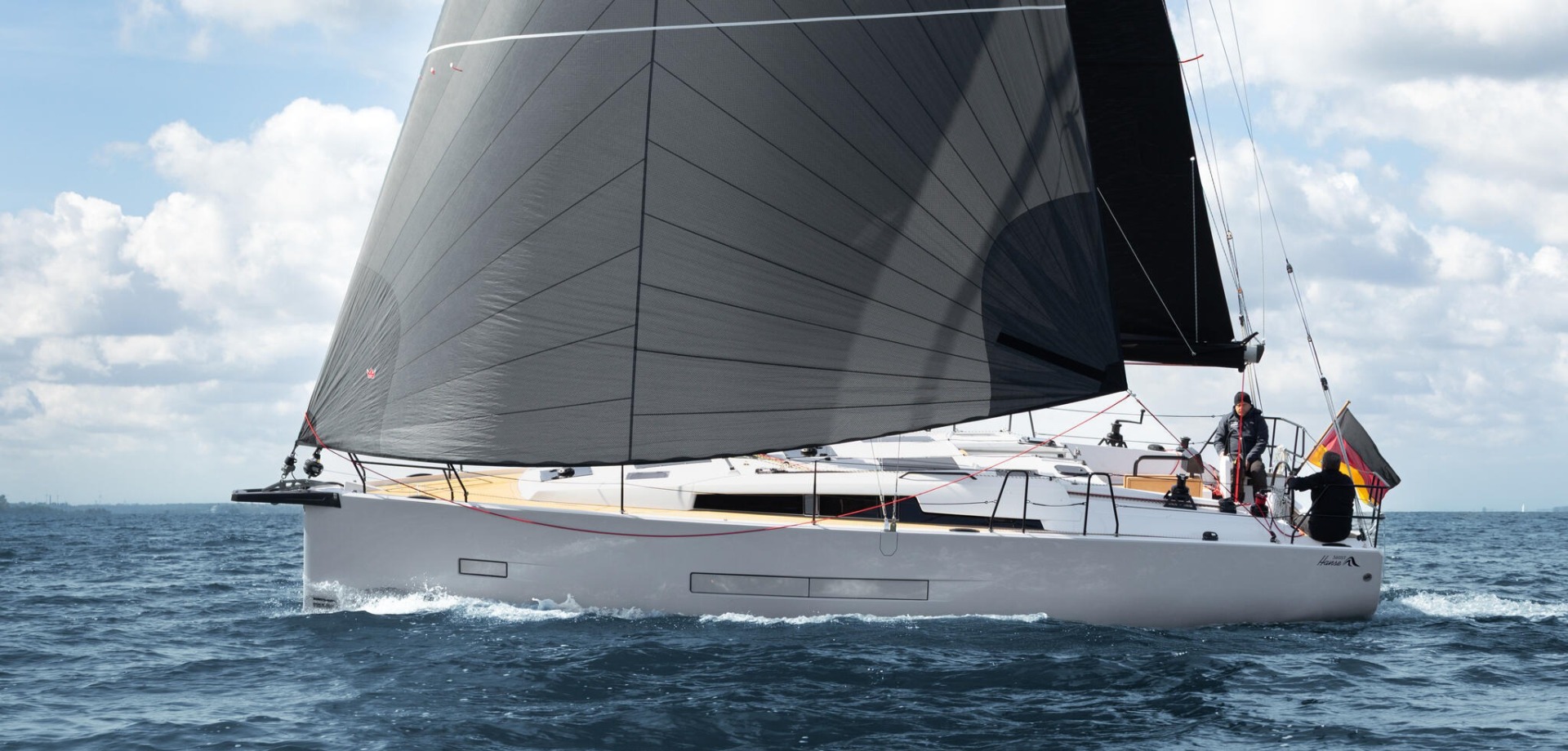 The new Hanse 360 aft view