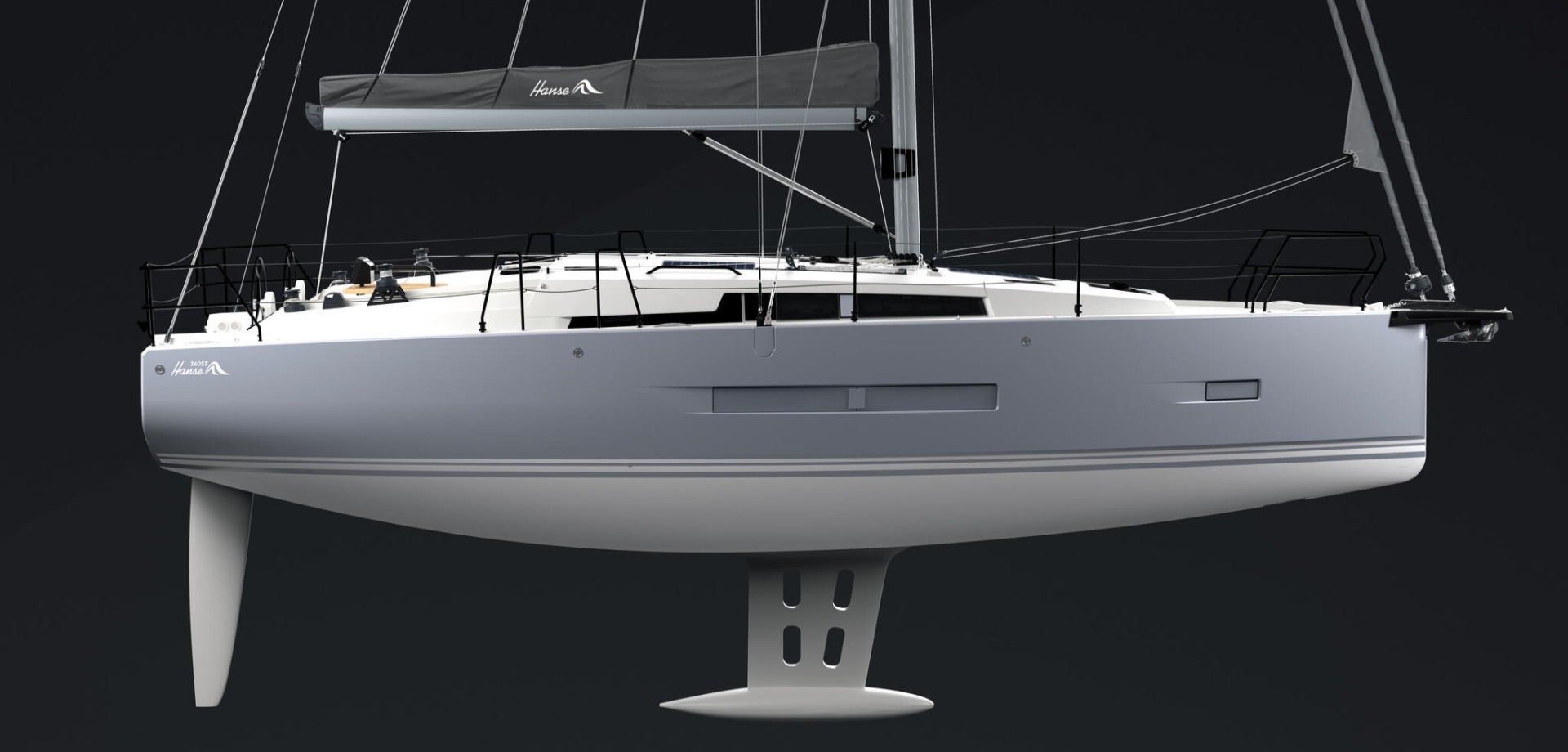The new Hanse 360 aft view